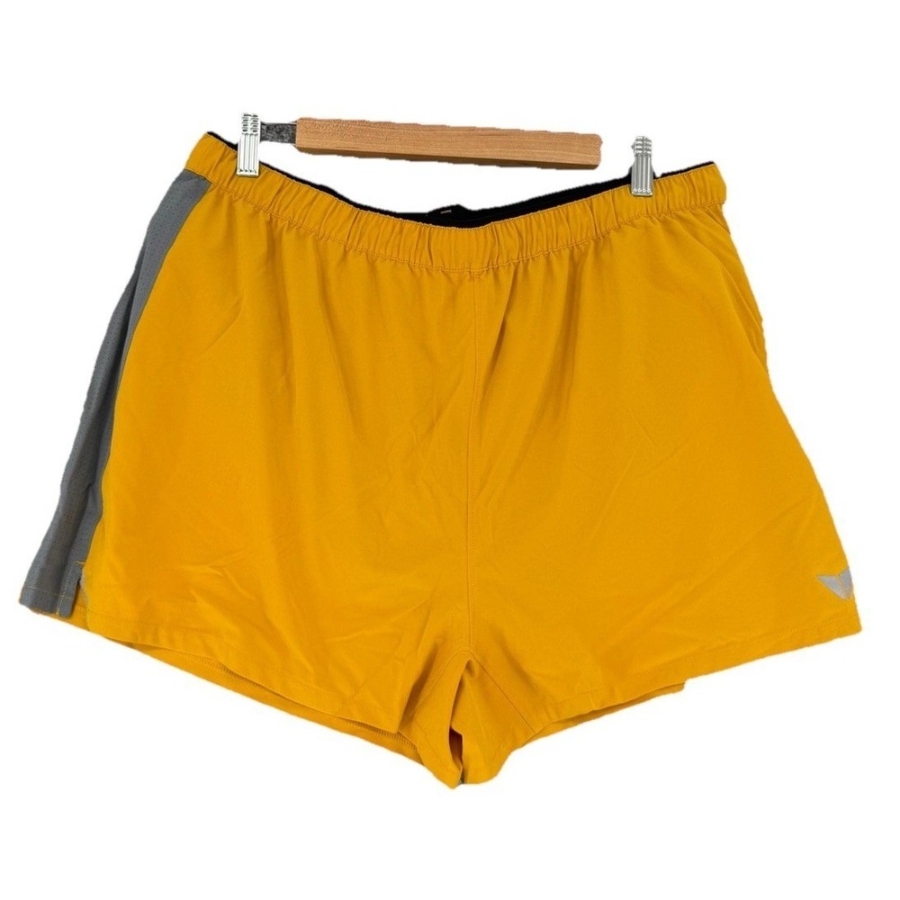 NWT Korsa Road Runner Sports Speed 3" Running Shorts Tigerseye Yellow Mens XL
